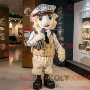 Beige sækkepibe maskot...