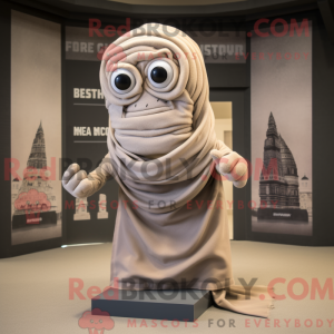 Beige Medusa maskot kostume...