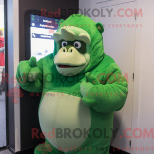 Grüner Gorilla Maskottchen...