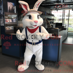 Mascotte de lapin blanc...