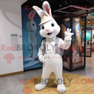 Mascotte de lapin blanc...
