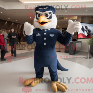 Navy Hawk-maskotdraktfigur...