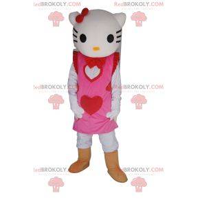 Hello Kitty mascot with a pretty pink heart dress