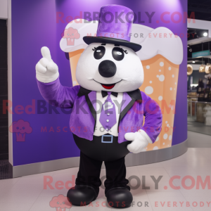 Paars ijs mascottekostuum...