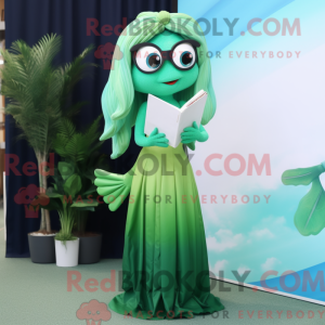 Grøn Betta Fish maskot...