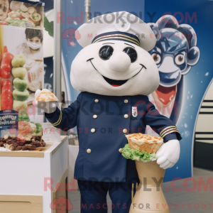 Navy Falafel maskot kostume...