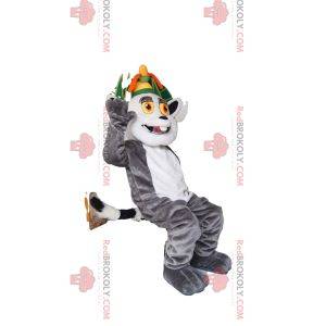 Maskot av kung Julian, berömd Madasgacar-lemur. King Julian kostym