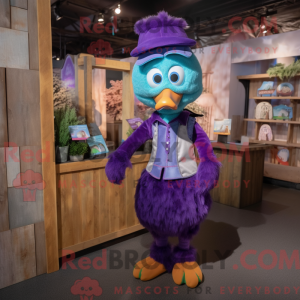 Lilla Peacock maskot...