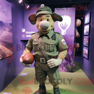 Lavender Green Beret mascot...