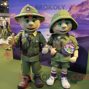 Lavender Green Beret mascot...