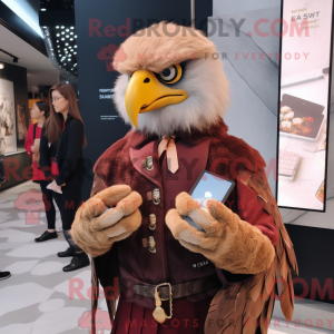 Mascotte d aigle habillé d...