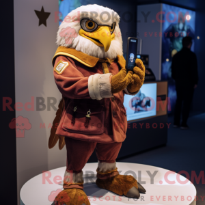 Mascotte d aigle habillé d...