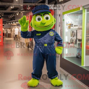 Postava maskota Lime Green...