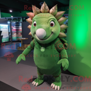 Grønn Armadillo maskot...