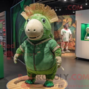 Grønn Armadillo maskot...