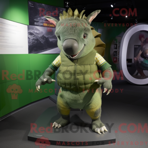 Grønn Armadillo maskot...