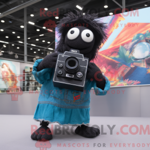 Black Camera mascot costume...