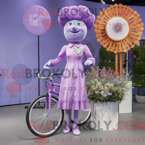Lavender Unicyclist mascot...
