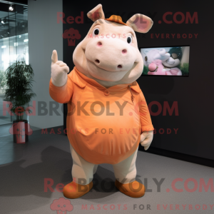 Peach Rhinoceros maskot...