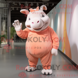 Peach Rhinoceros mascot...