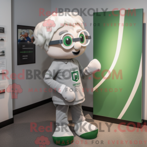 Sølv irsk flagg maskot...