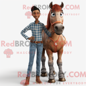 Rust Mare maskotdraktfigur...