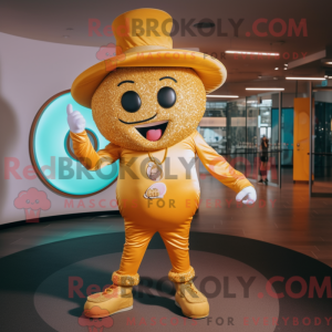 Gold Donut maskot kostume...
