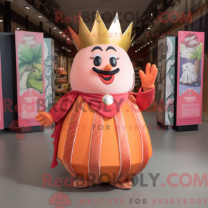 Fantasia de mascote de Peach King com saia envelope e luvas - Rei mascotes - REBROKO_310730 - RedBrokoly.com