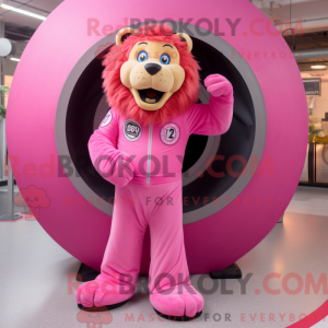 Pink Tamer Lion Maskottchen...