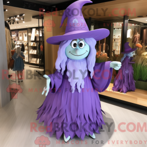 Lavendel Witch S Hat maskot...