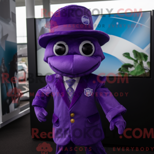 Paars Gyro-mascottekostuum...