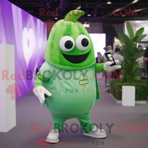 Grøn Aubergine maskot...