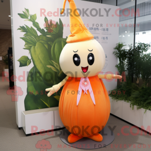 Orange reddik maskot drakt...
