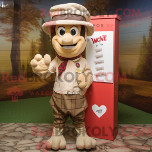 Tan Love Letter maskot...