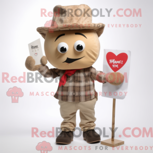 Tan Love Letter mascot...