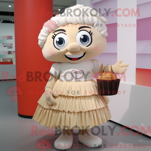 Beige Cupcake mascot...