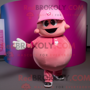 Personaggio mascotte rosa...