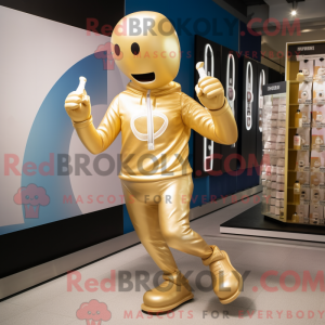 Guld champagne maskot...