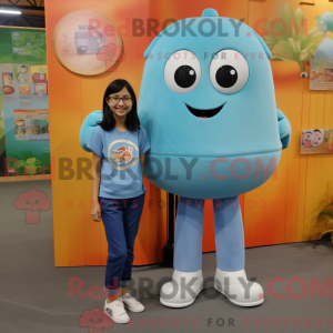 Cyan Squash maskot kostume...