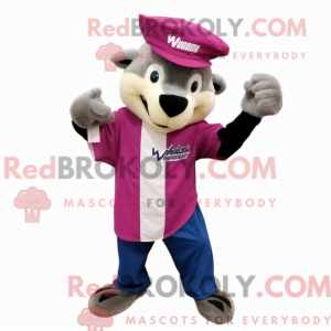 Magenta Badger maskot...