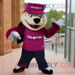 Magenta Badger maskot...