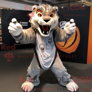 Sølv Sabeltand Tiger maskot...