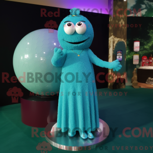Turkis golfbold maskot...