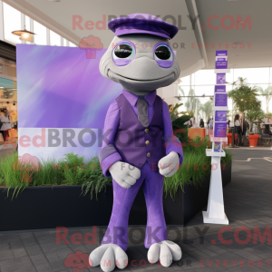 Lavendel Pho maskot kostume...