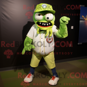Limegrøn Zombie maskot...