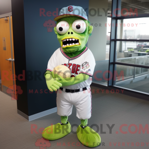 Limegrøn Zombie maskot...