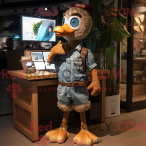 Brown Swan-mascottekostuum...