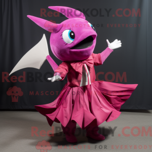 Magenta Sverdfisk Maskot...