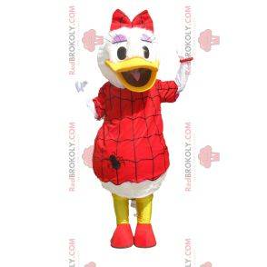 Daisy mascot with a red Halloween dress