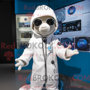 Fantasia de mascote de doutor branco com moletom e gorros - Médico Mascotes - REBROKO_311018 - RedBrokoly.com